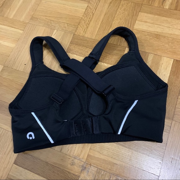 Black Hyba Reflective Details Padded Sports Bra - Picture 2 of 11